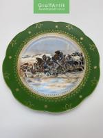 Антикварная тарелка "Переправа французской армии через Березину"
