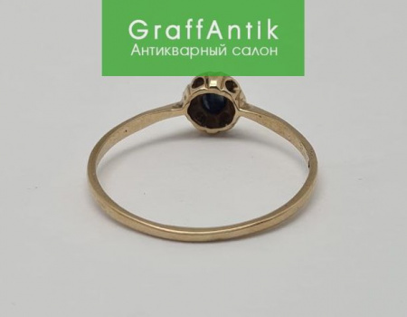 Золотое кольцо с сапфиром 585