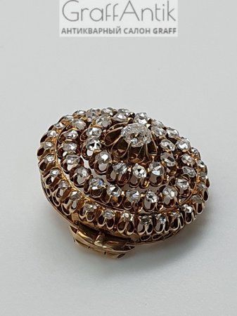 Антикварная Брошь с бриллиантами и алмазами