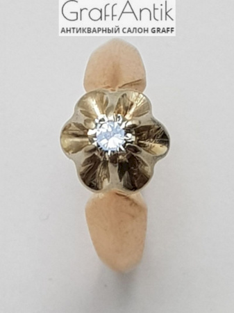 Золотое кольцо с бриллиантом 585 пробы