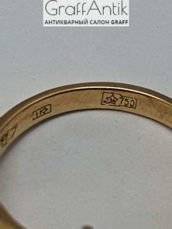 Кольцо из золота 750 пробы с бриллиантом