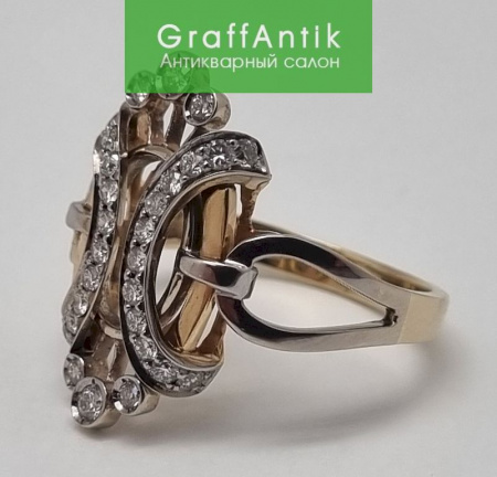 Золотое кольцо с бриллиантами 585 пр
