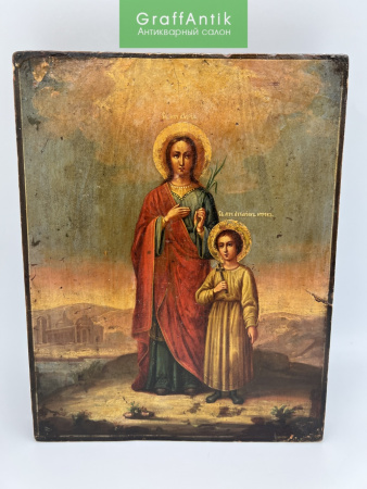 Антикварная икона "Святая Мученица Мария"