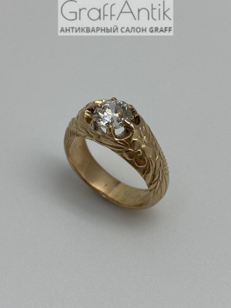 Старинное кольцо с бриллиантом