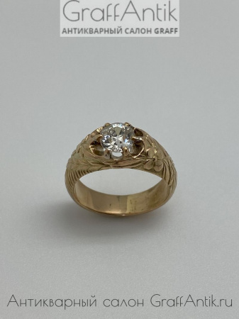 Старинное кольцо с бриллиантом