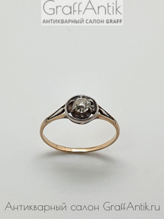 Кольцо с бриллиантом 56 проба