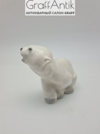 Купить Фарфоровая статуэтка "Белый медвежонок" ЛФЗ