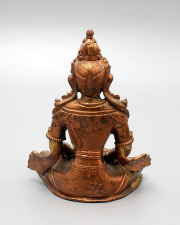 Будда Амитаюс 14 см - Антикварная тибетская статуэтка 19 века