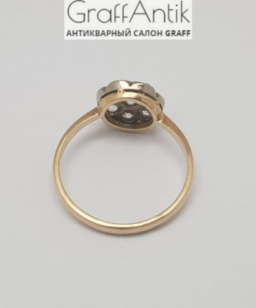Кольцо золотое с бриллиантами 583 пробы