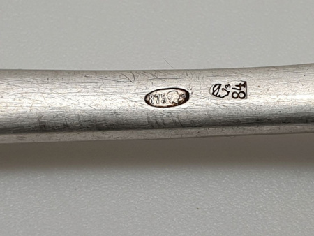 Антикварные серебряные "Десертные вилки" 4 шт. Серебро 84 пр. 875 проба