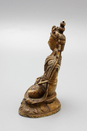 Будда Амитаюс 15 см - старинная статуэтка буддийского божества 19 века - Китай