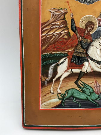 Антикварная икона «Святой великомученик Георгий Победоносец»