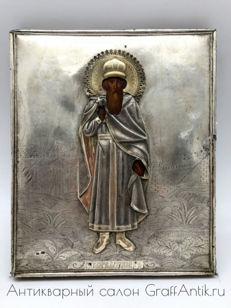 Икона Святой князь Владимир Серебро 84 пробы