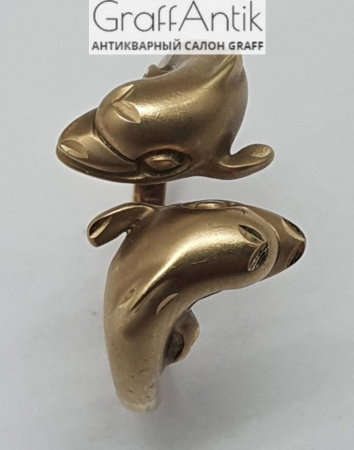 Золотое кольцо "Дельфины"