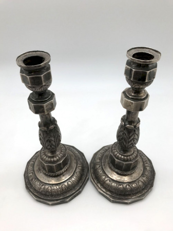 Антикварные серебряные подсвечники. Серебро 84 пробы 1836 г