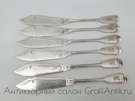 Серебряные "Ножи для рыбы" Германия