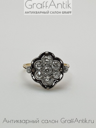 Старинное кольцо с бриллиантами