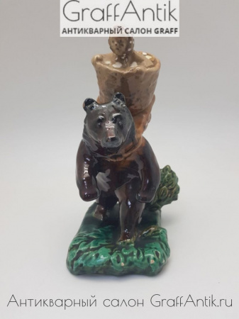 Купить Керамическая статуэтка "Маша и медведь" Гжель