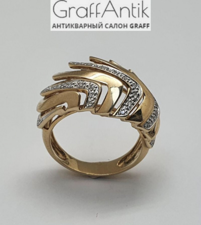 Золотое кольцо 585 с бриллиантами