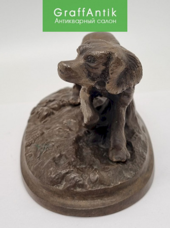 Бронзовая статуэтка "Охотничья собака"