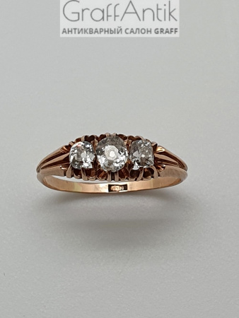 Старинное кольцо с бриллиантами 583 проба