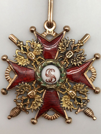 Орден Святого Станислава 3 степени с мечами. Золото 56 пробы