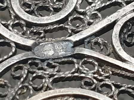 Старинный серебряный сканевый Портсигар Серебро 84 пробы