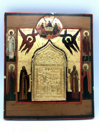 Икона «Образ Покрова Пресвятой Богородицы с предстоящими святыми»