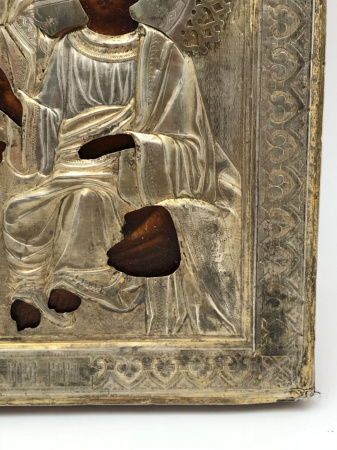 Иверская икона Пресвятой Богородицы в серебряном окладе