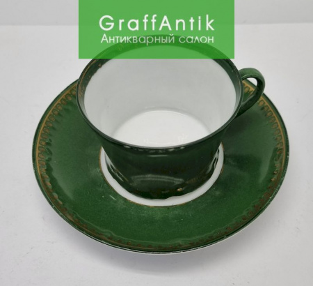 Купить Антикварная фарфоровая чайная пара, Гарднер 19 век