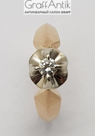 Кольцо золотое с бриллиантом 585 пробы
