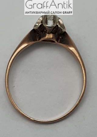 Советское золотое кольцо 585 пробы с бриллиантом