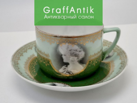 Купить Фарфоровая чайная пара ,Товарищество М.С. Кузнецова
