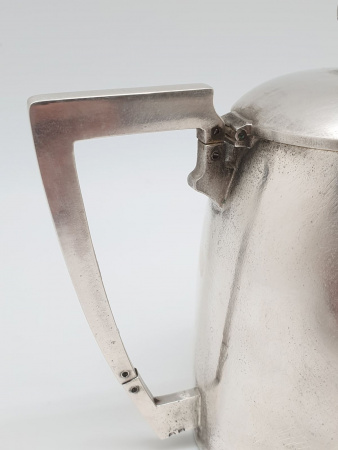 Антикварный серебряный Чайник - Кофейник, серебро 84 пробы, позолота