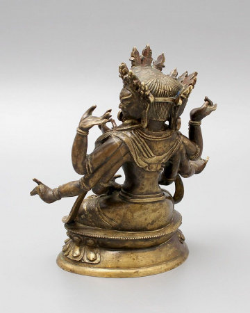 Будда Ушнишавиджая 17 см - Старинная настольная статуэтка буддийской богини 19 век