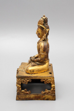 Будда Амитаюс 19 см - Древняя статуэтка 19 века - Китай