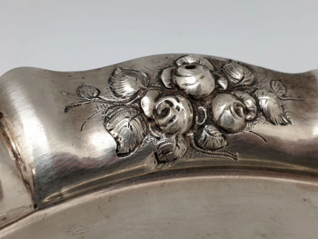 Антикварный серебряный " ПОДНОС " Европейское Серебро 800 проба