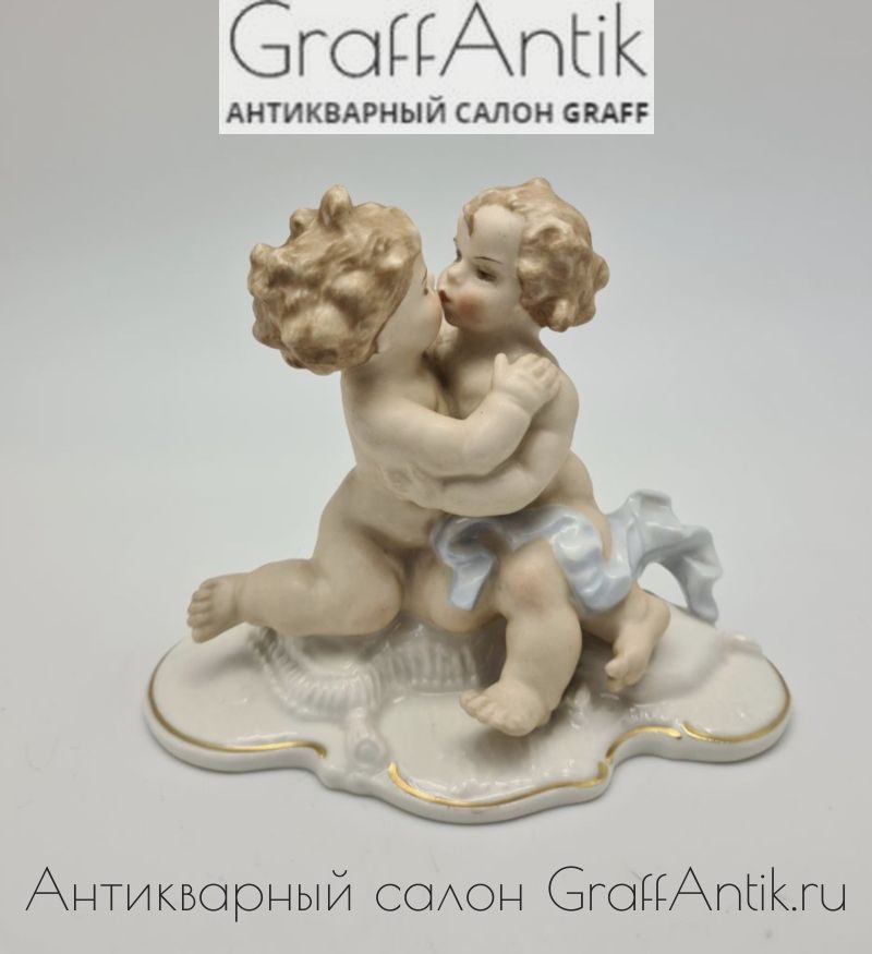 Парная фигура «Влюблённые путти», Германия