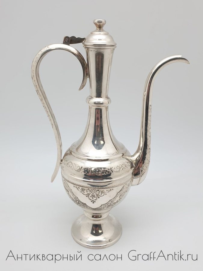 Серебряный кувшин для вина и коньяка, Кубачи, 875 проба