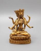Купить Будда Ушнишавиджая-18.5 см - Старинная статуэтка трёхголового божества