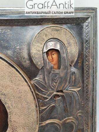 Антикварная икона Святитель Николай Чудотворец 1884 год
