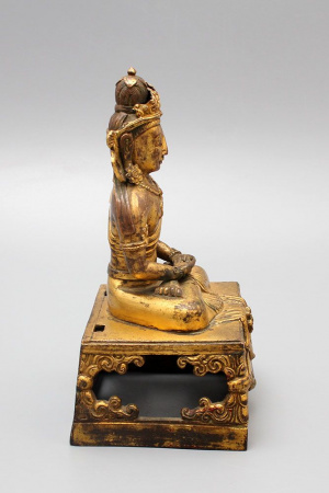 Будда Амитаюс 19 см - Древняя статуэтка 19 века - Китай