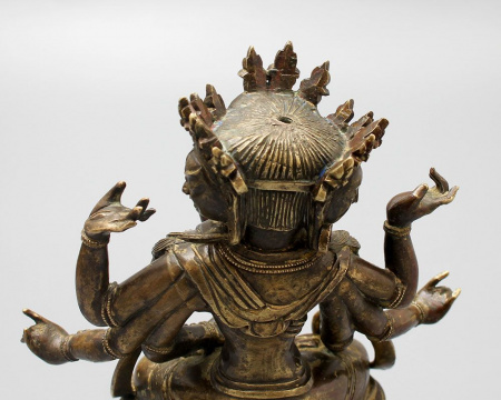 Будда Ушнишавиджая 17 см - Старинная настольная статуэтка буддийской богини 19 век